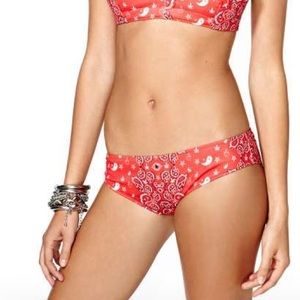 Unif red zippy low bikini bottoms
